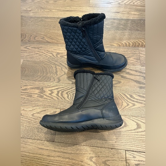 Women's Totes Brand Jara Black Waterproof Winter Snow Boots Size 10m - Picture 4 of 8